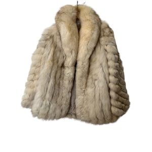 Vintage 80s Fox Fur Coat S